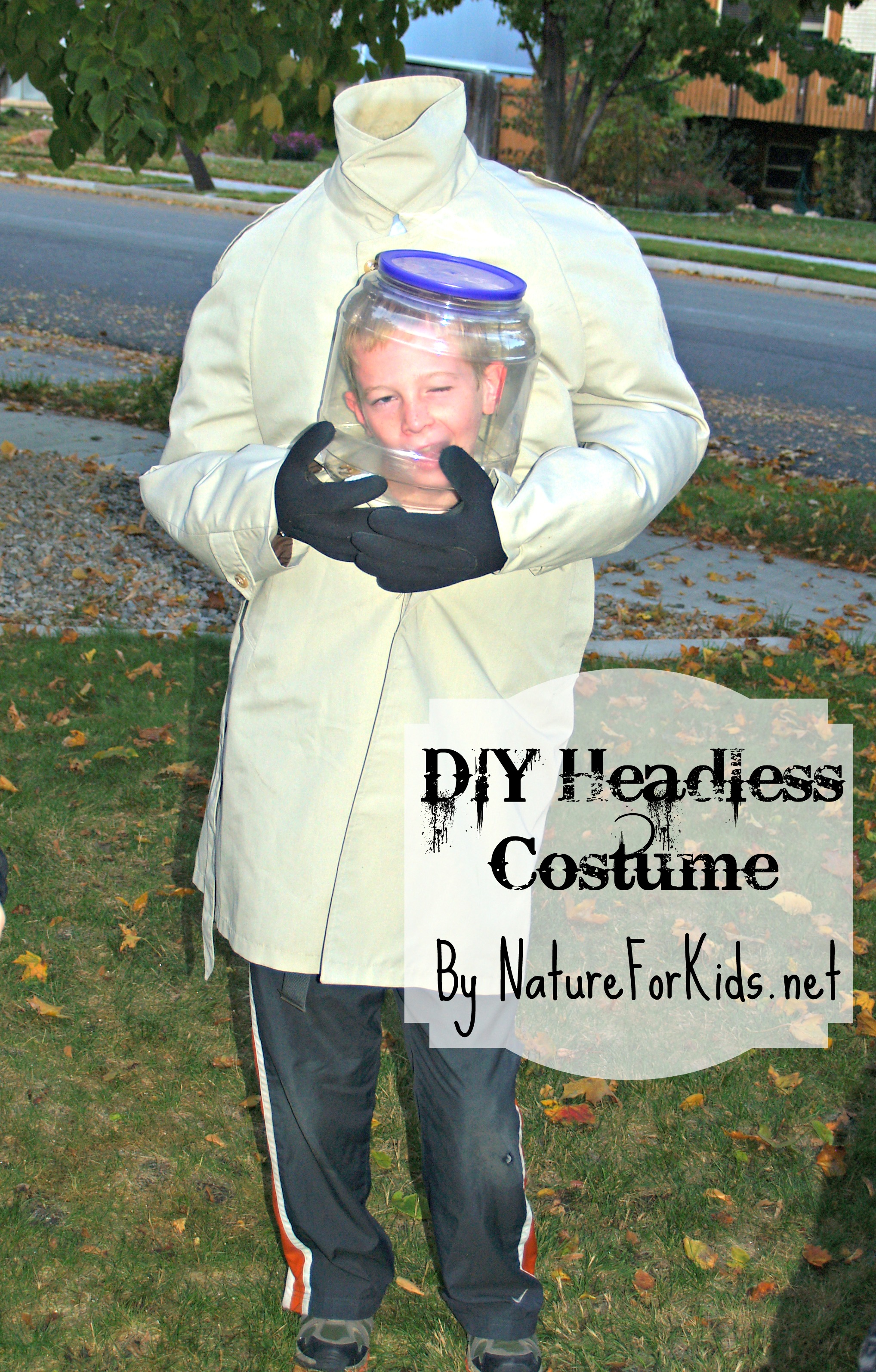 DIY Headless Halloween Costume Using Backpack