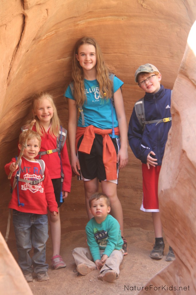 Moab kids hiking