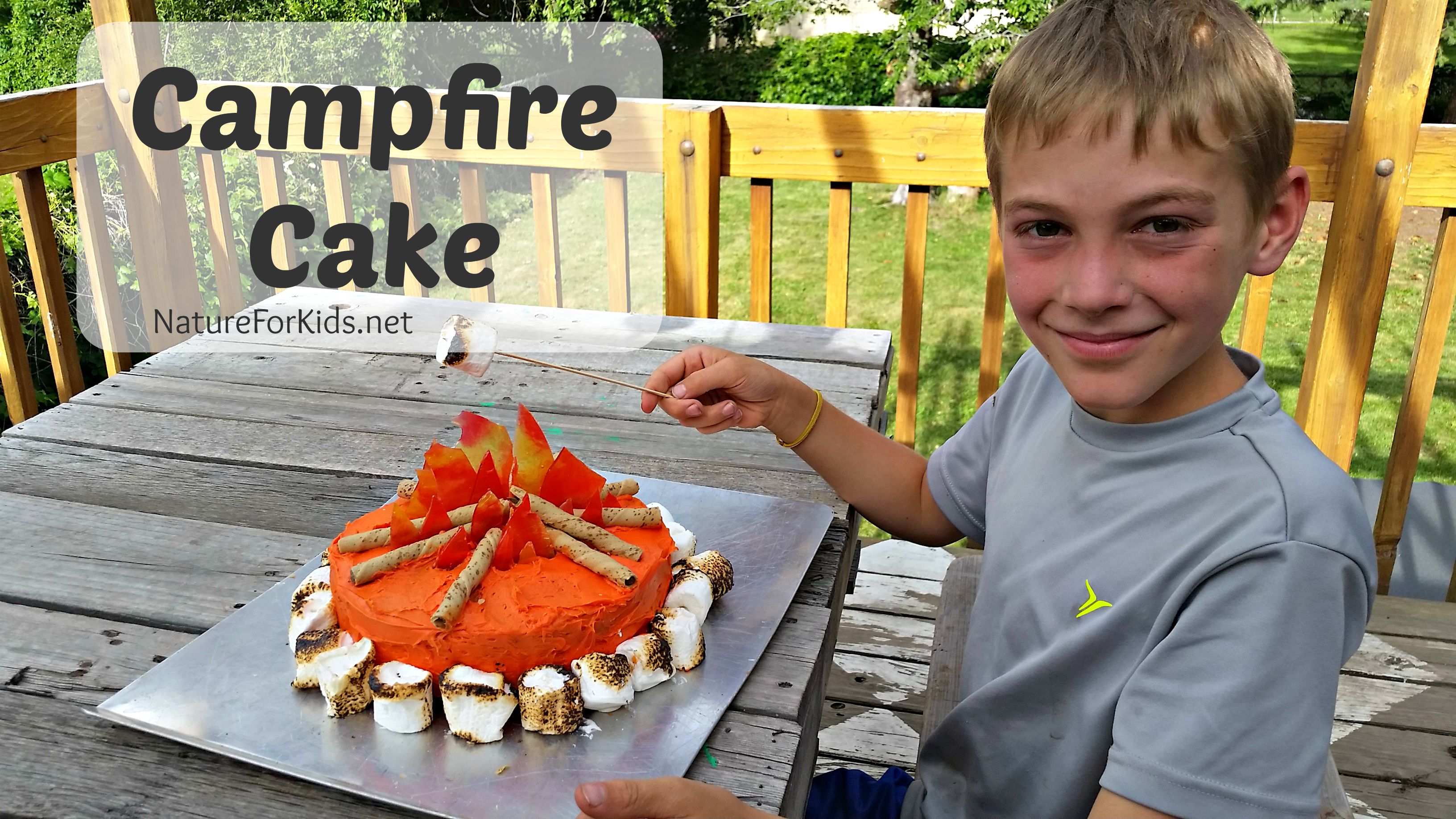 Campfire Cake ? With Printable Recipe Card